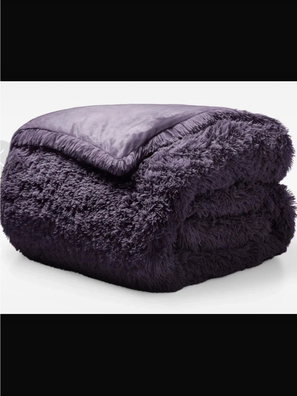 Faux Fur purple Duvet cover for Twin